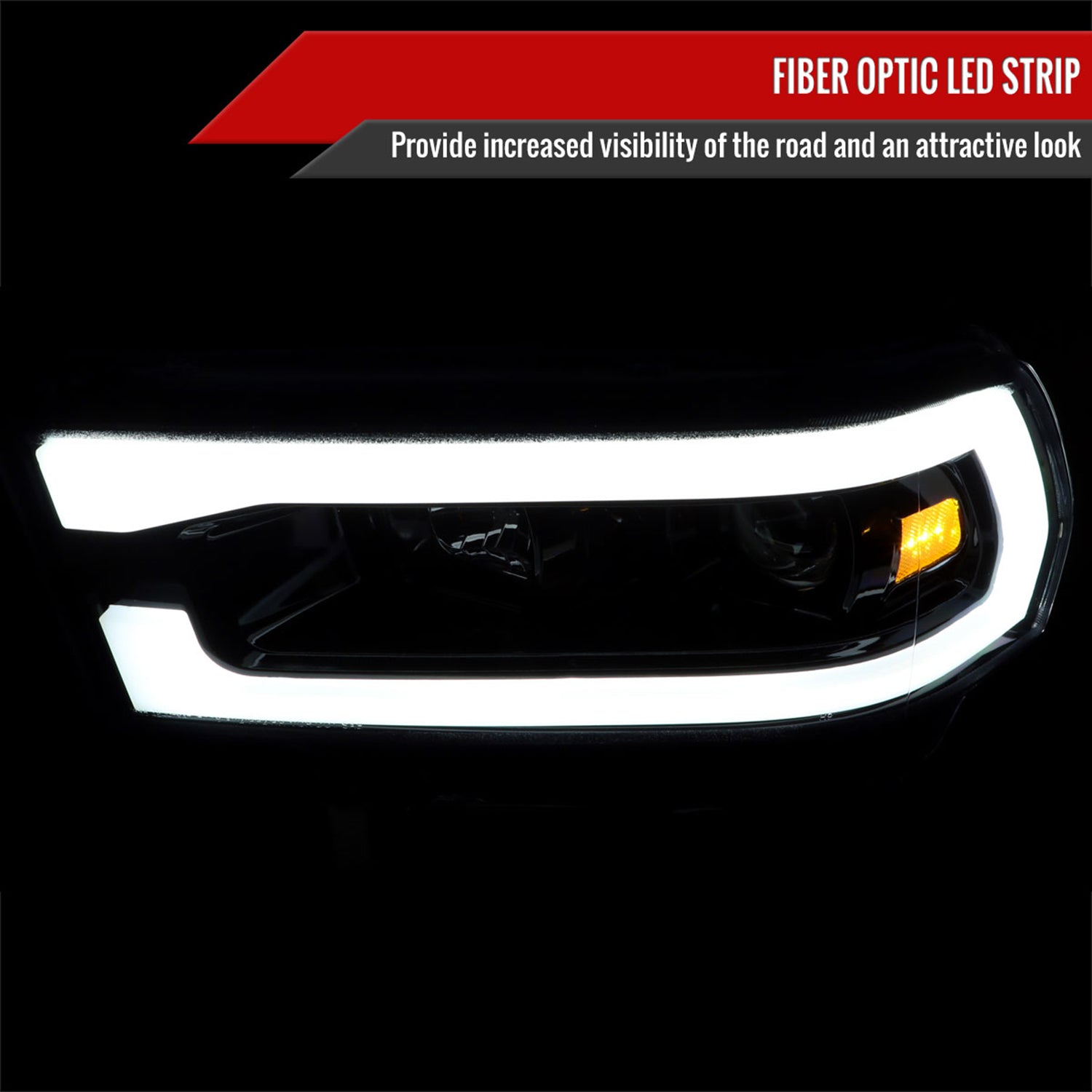 2019-2024 Dodge RAM 2500/3500/4500/5500 LED Tube Projector Headlights Jet