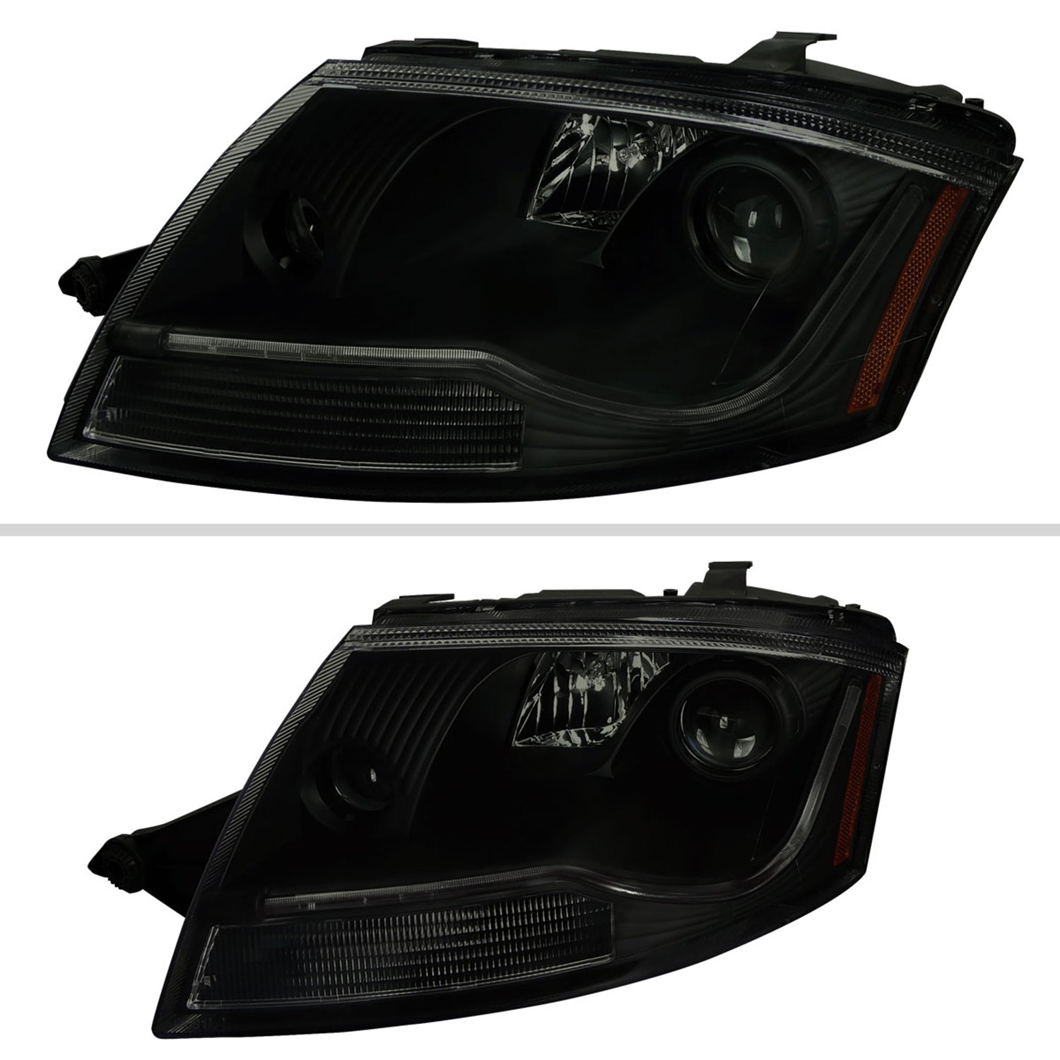 1999-2006 Audi TT LED Bar Projector Headlights Black Housing/Smoke Lens