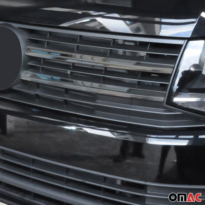 Front Bumper Grill Trim Molding for VW T6 Transporter 2015-2021 Steel Dark 4 Pcs