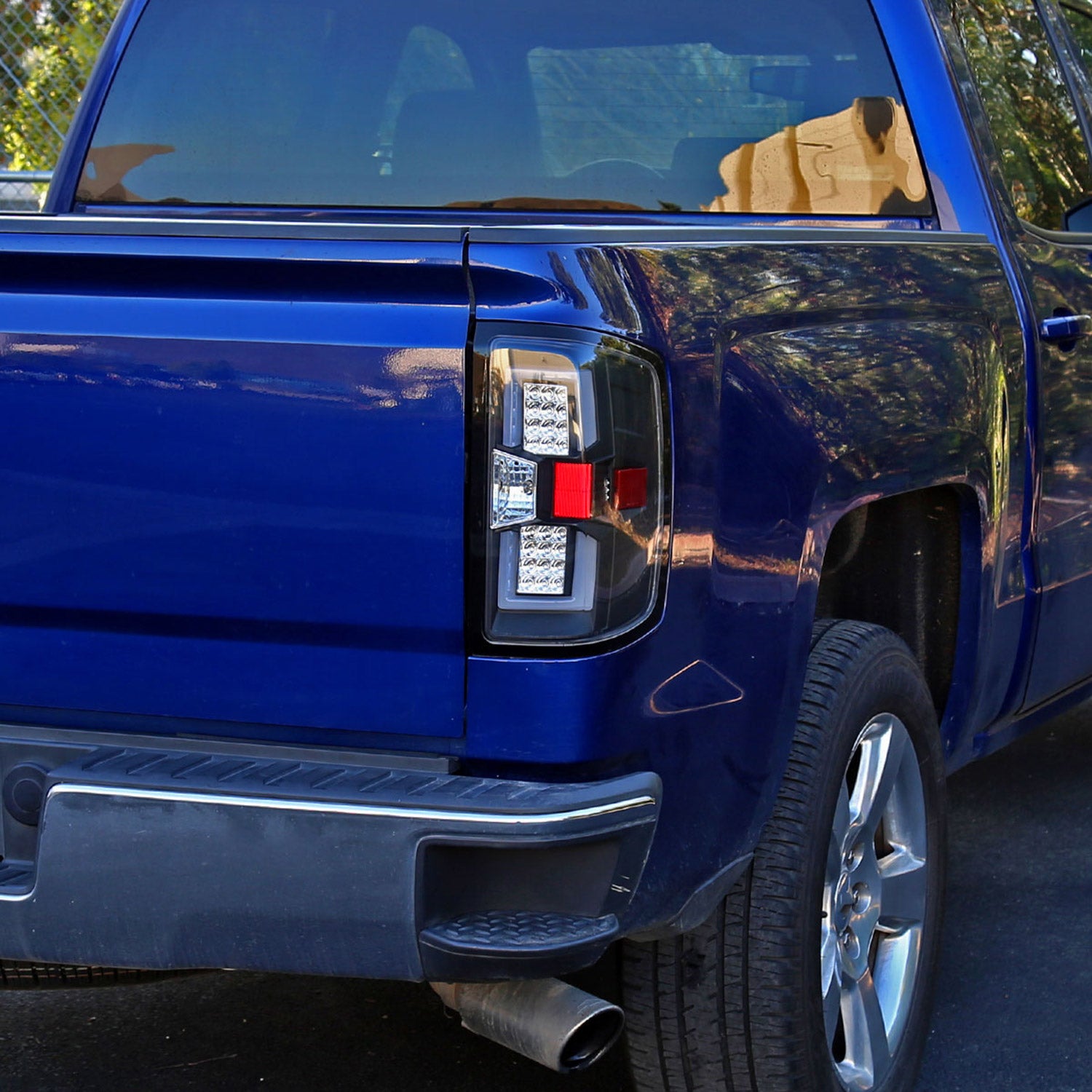 2014-2018 Chevy Silverado 1500 2500HD/Sierra 3500HD LED Tail Lights Matt Black