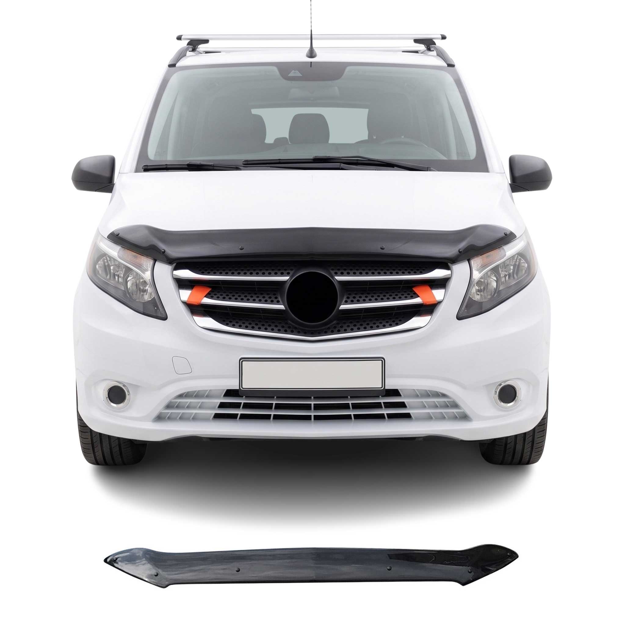 2016-2024 Mercedes Metris Front Bug Shield Hood Deflector 1 Pc Smoke