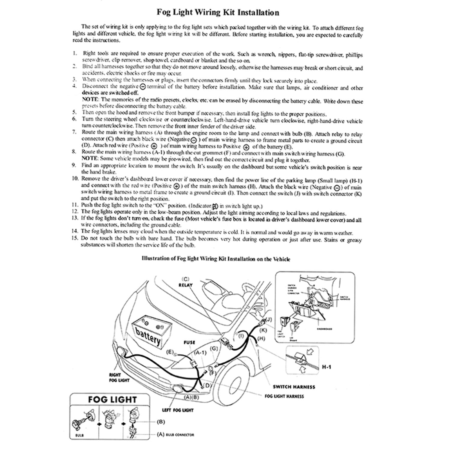 2012-2014 Ford Focus 6500K SMD LED Fog Lights Kit Chrome Housing/Clear Lens