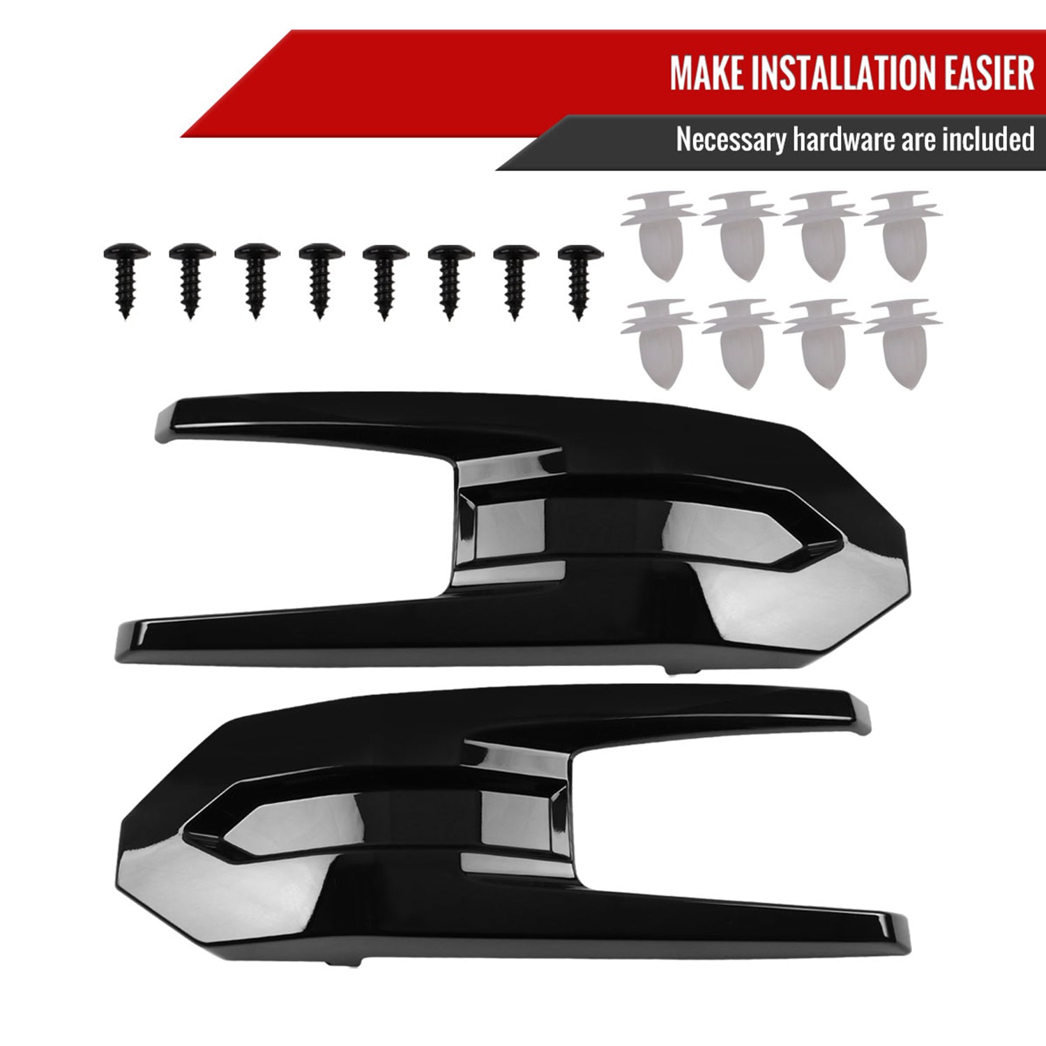 2019-2022 Chevrolet Silverado 1500 LT Glossy Black Honeycomb Hood Grille