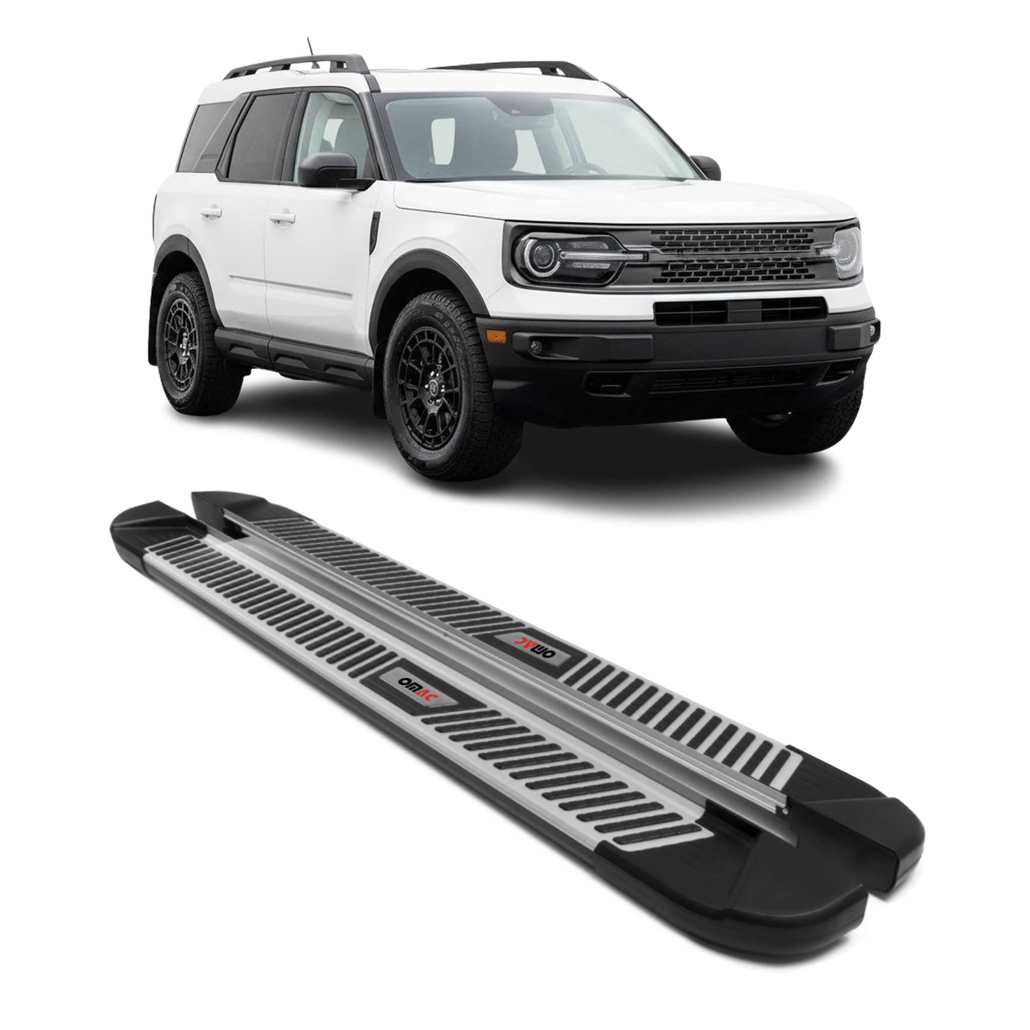 2021-2024 Ford Bronco Sport Nerf Bar Side Step Running Boards Alu 2x