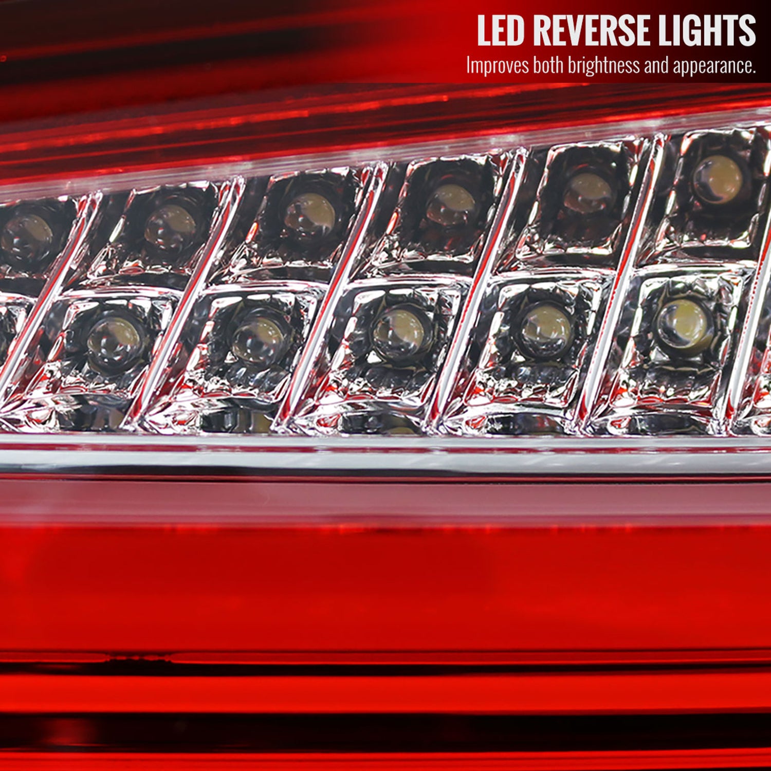 2015-2017 VW Golf/GTI LED Tail Lights Chrome Housing/Red Lens