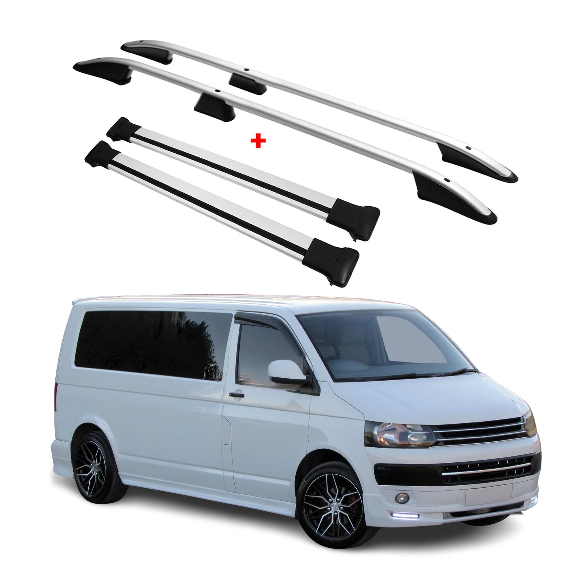2010-2015 VW T5 Transporter Roof Racks & Roof Rack Rails Silver
