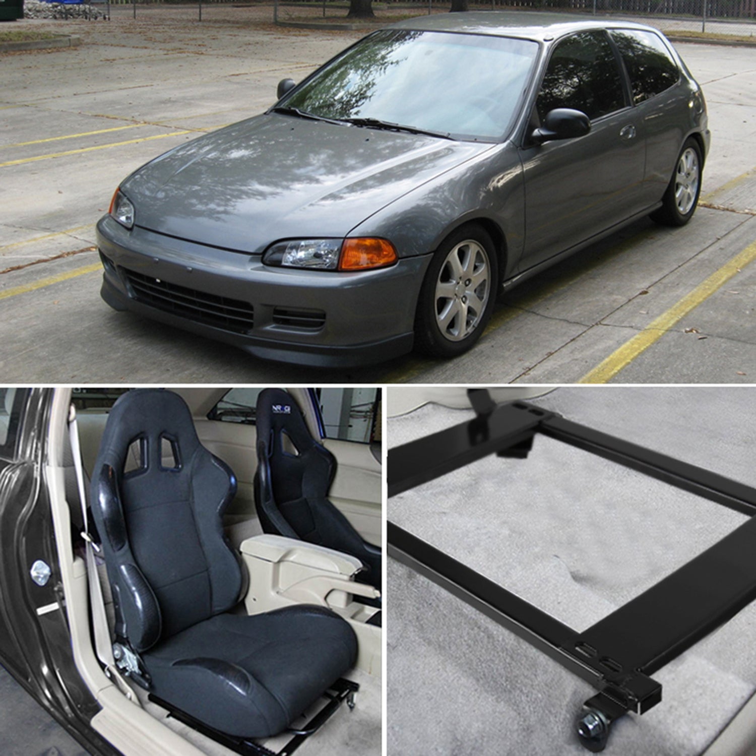 1992-2001 Honda Civic Acura Integra Tensile Racing Seat Mounting Brackets 2Pcs