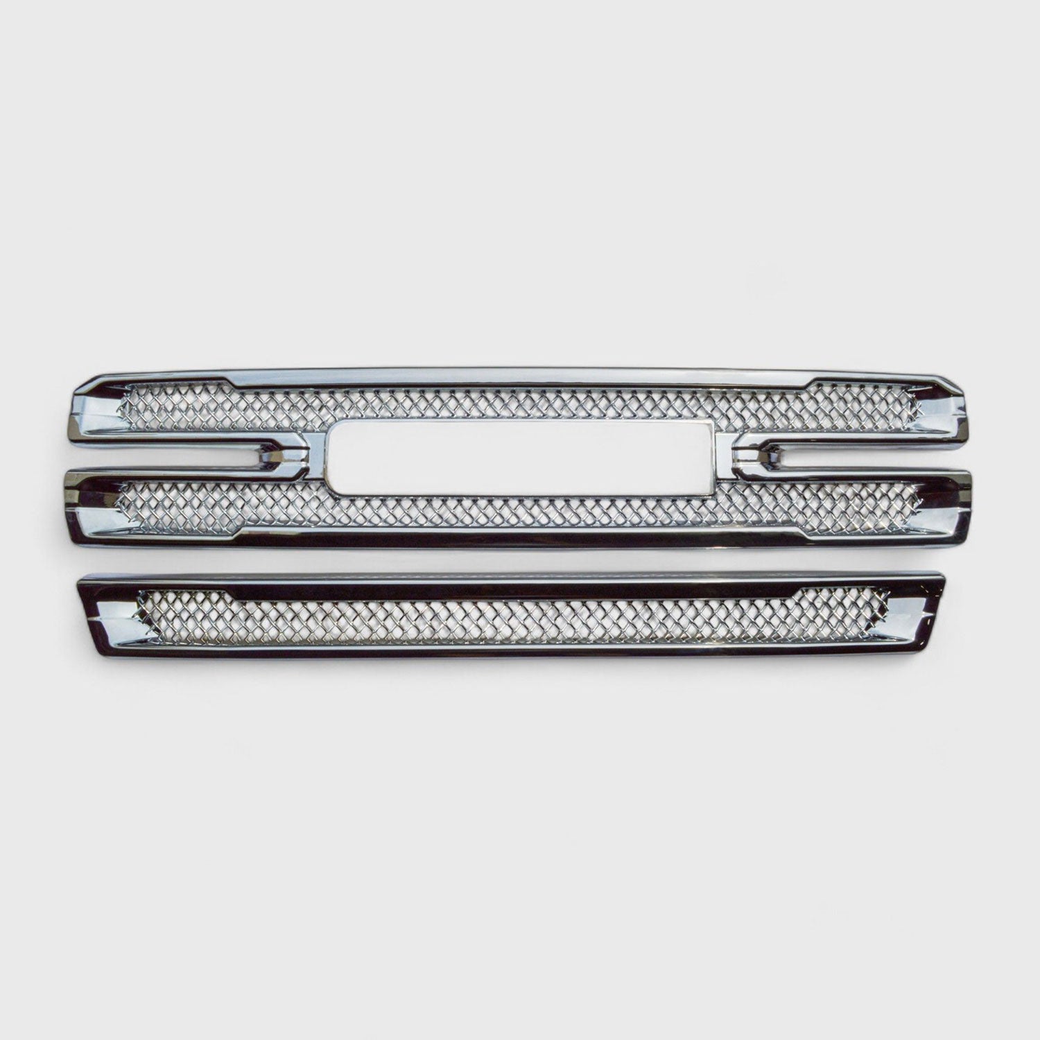 2019-2021 GMC Sierra 1500 Grille Overlay Chrome 2Pcs ABS Plastic