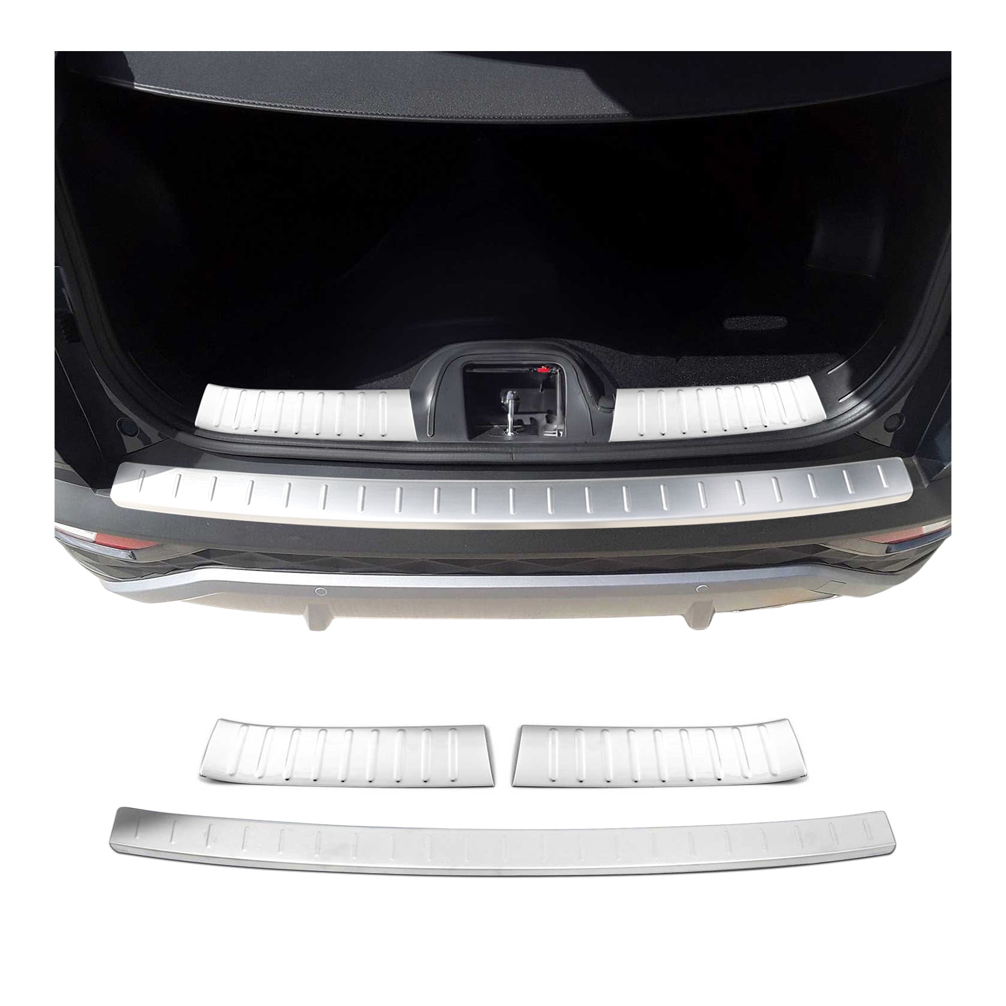 Rear Bumper Guard & Trunk Sill Cover Set for Hyundai Tucson IV 2022-2024 Brushed