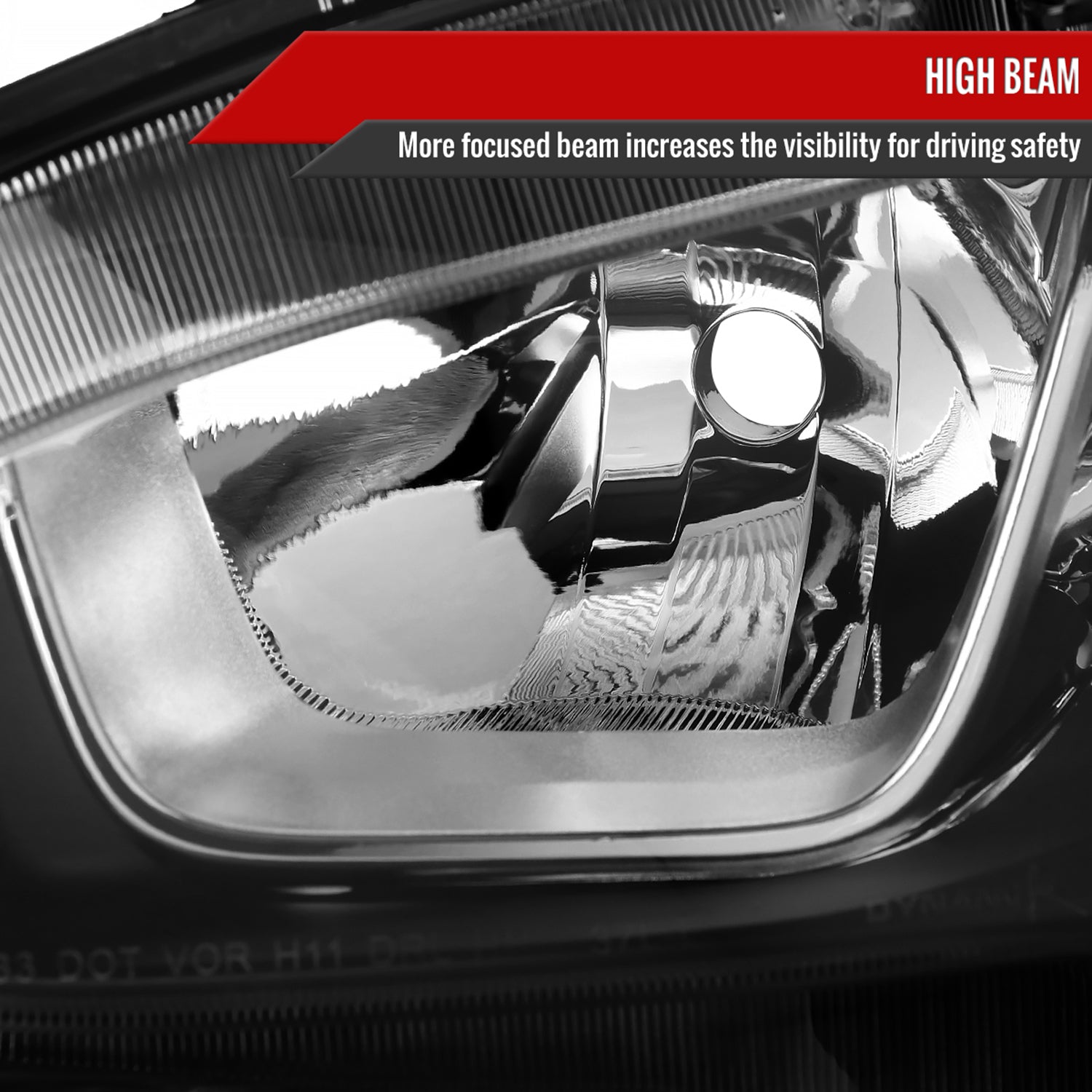 2016-2021 Honda Civic LED Strip Factory Projector Headlights Chrome/Clear