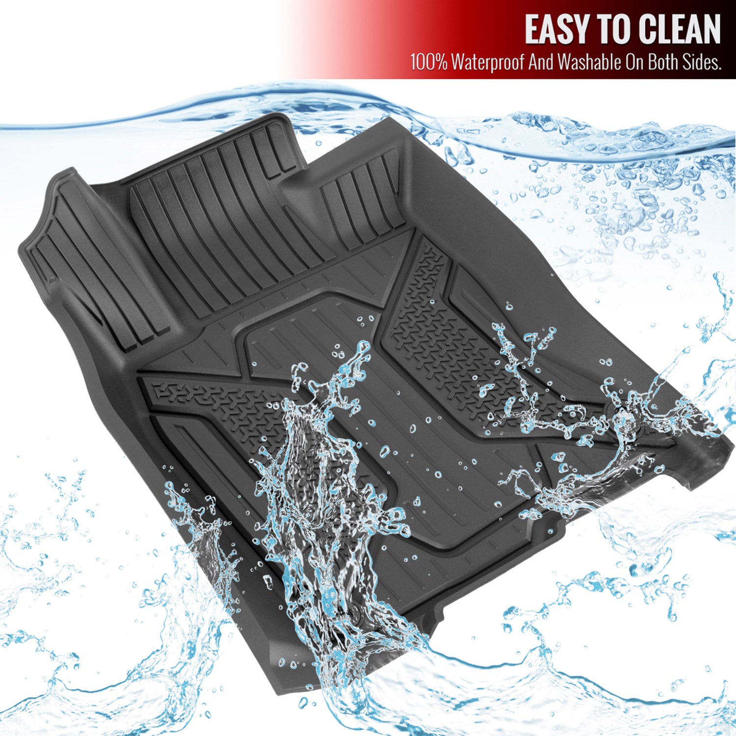 2016-2021 Honda Civic Matte Black TPE Front & Rear Floor Mats All Weather 5PC