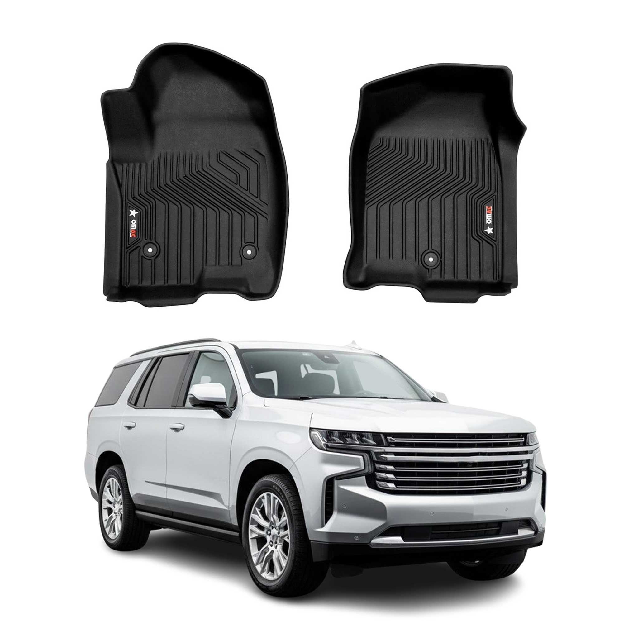 2021-2024 Chevrolet Tahoe Premium Floor Mats Liners First Row Front