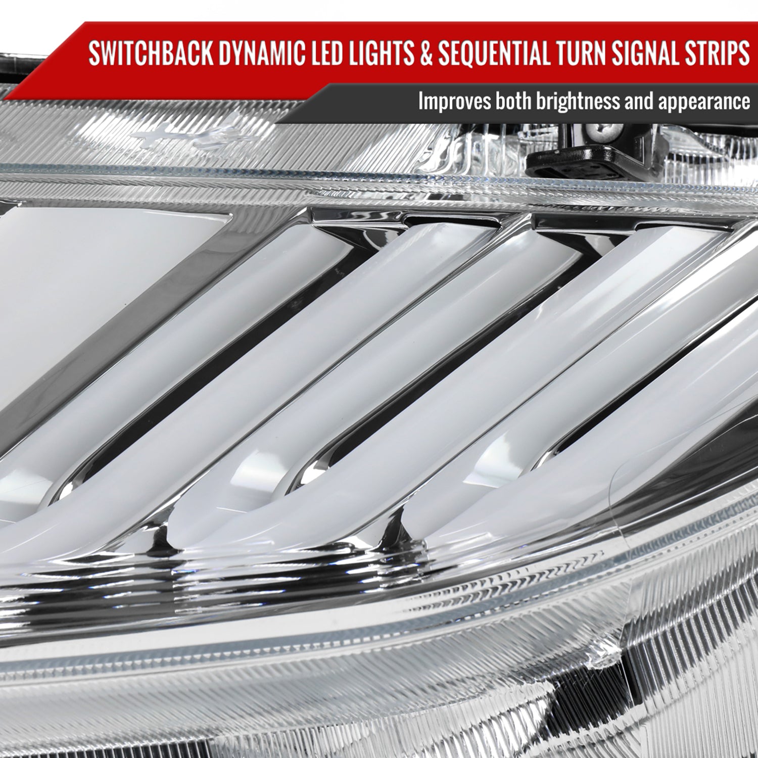 2016-2021 Honda Civic Projector Headlights LED Sequential Turn Signal Chrome