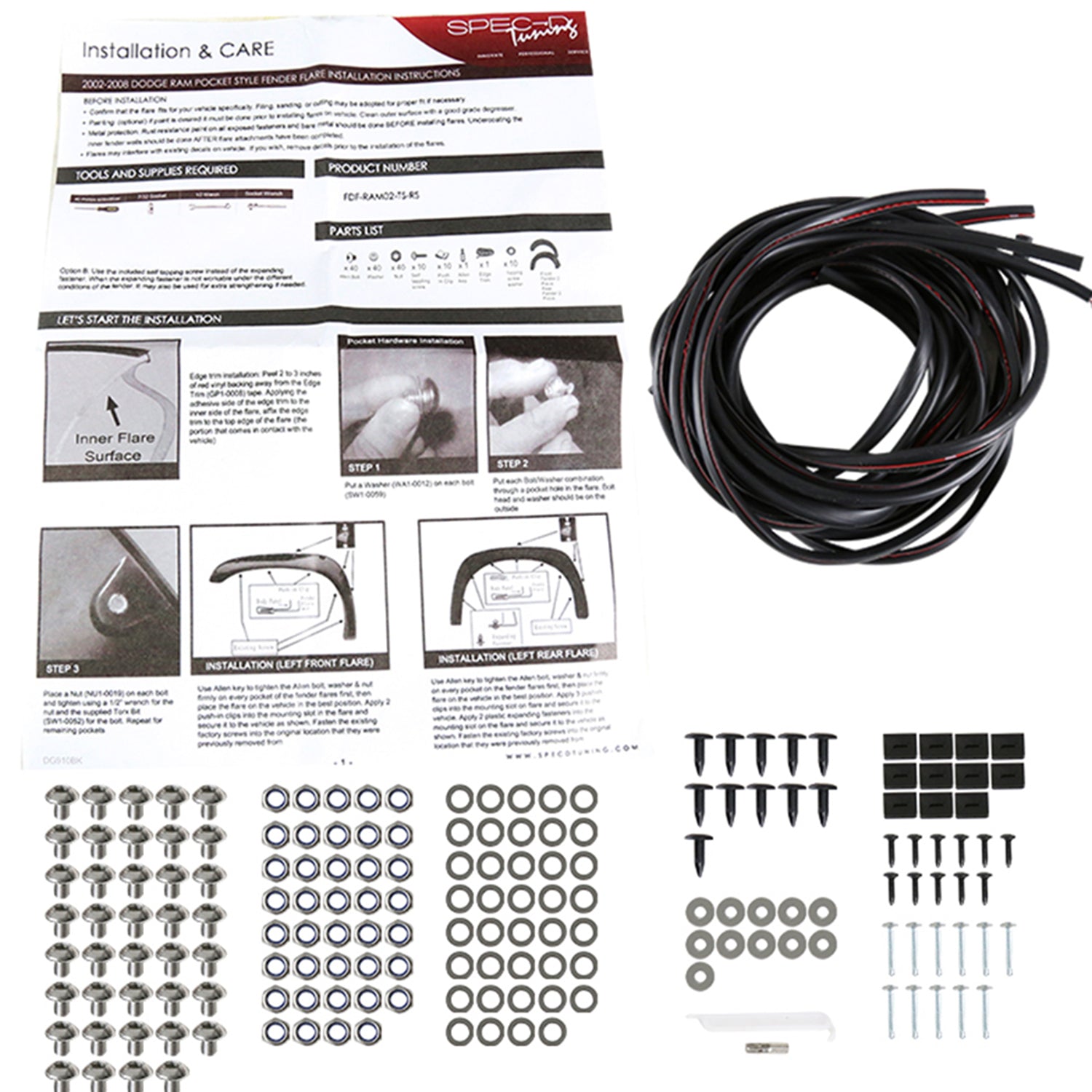 2002-2008 Dodge RAM 1500/ 2003-2009 RAM 2500 3500 Fender Flares