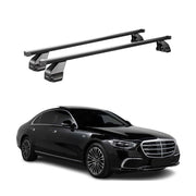 Roof Racks Cross Bars Carrier for Mercedes S Class W223 2020-25 Steel Black 2x