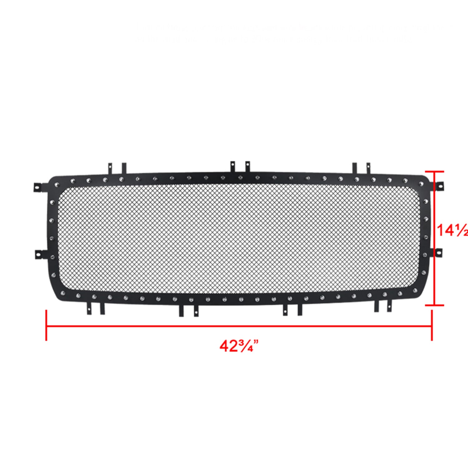 2014-2015 GMC Sierra 1500 Rivet Style Black S.Steel Mesh Grille Insert