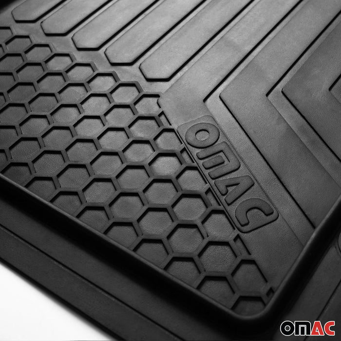 Trimmable Floor Mats Liner All Weather for Jeep Compass 3D Black Waterproof 5Pcs