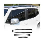 2015-2024 Jeep Renegade Window Molding Trim Streamer Carbon Fiber Black 6Pcs