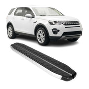 2015-2019 Land Rover Discovery Sport Running Boards Side Steps Silver & Black