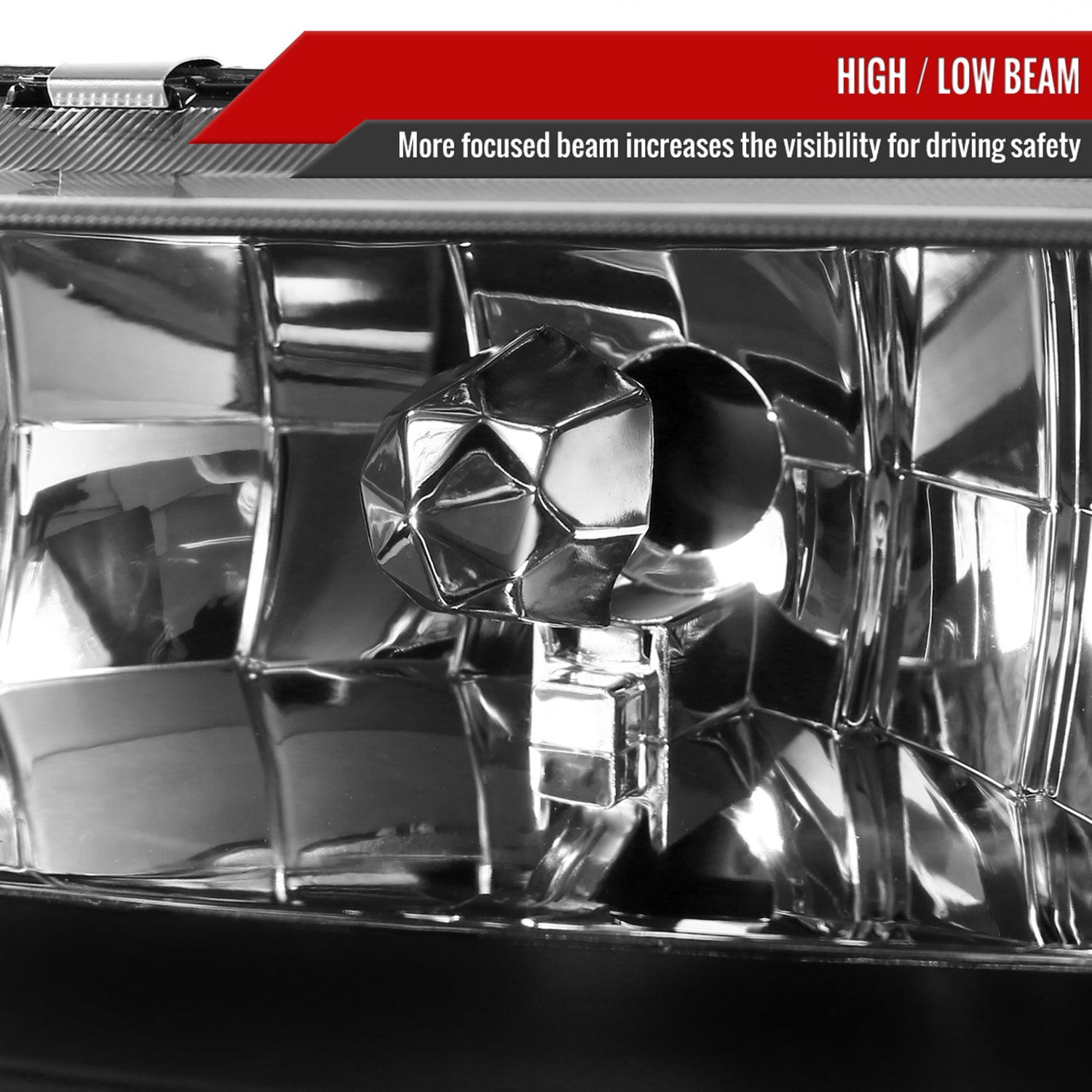 1990-1993 Acura Integra Factory Crystal Headlights Amber Reflectors Black