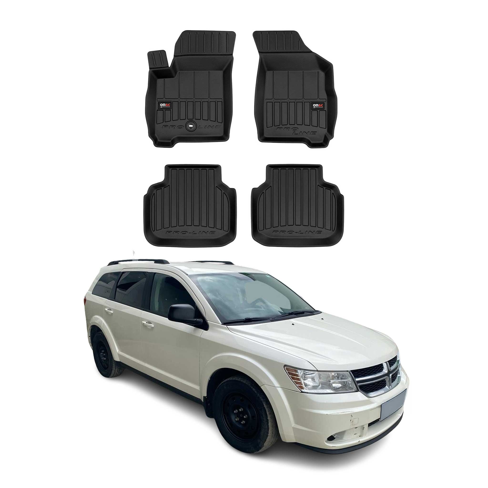 2009-2020 Dodge Journey Premium Floor Mats Liners Full Set All Weather Heavy Duty