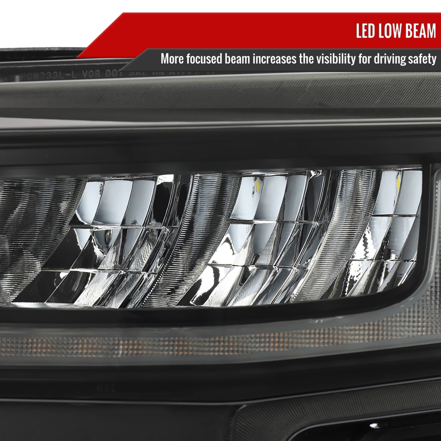 2019-2021 Chevy Silverado 1500 Full LED Projector Headlights LED Signal Smoke