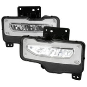 2016-2018 GMC Sierra 1500 6500K LED Fog Lights Kit Chrome Housing/Clear Lens