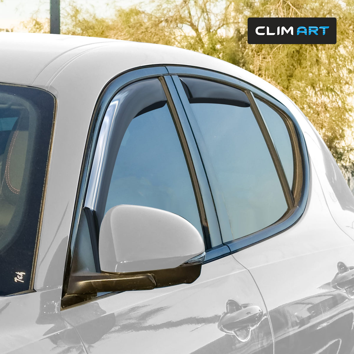 Clim Art Wind Deflectors for Dodge Hornet 2023-2026 In-channel Dark Smoke 4Pcs