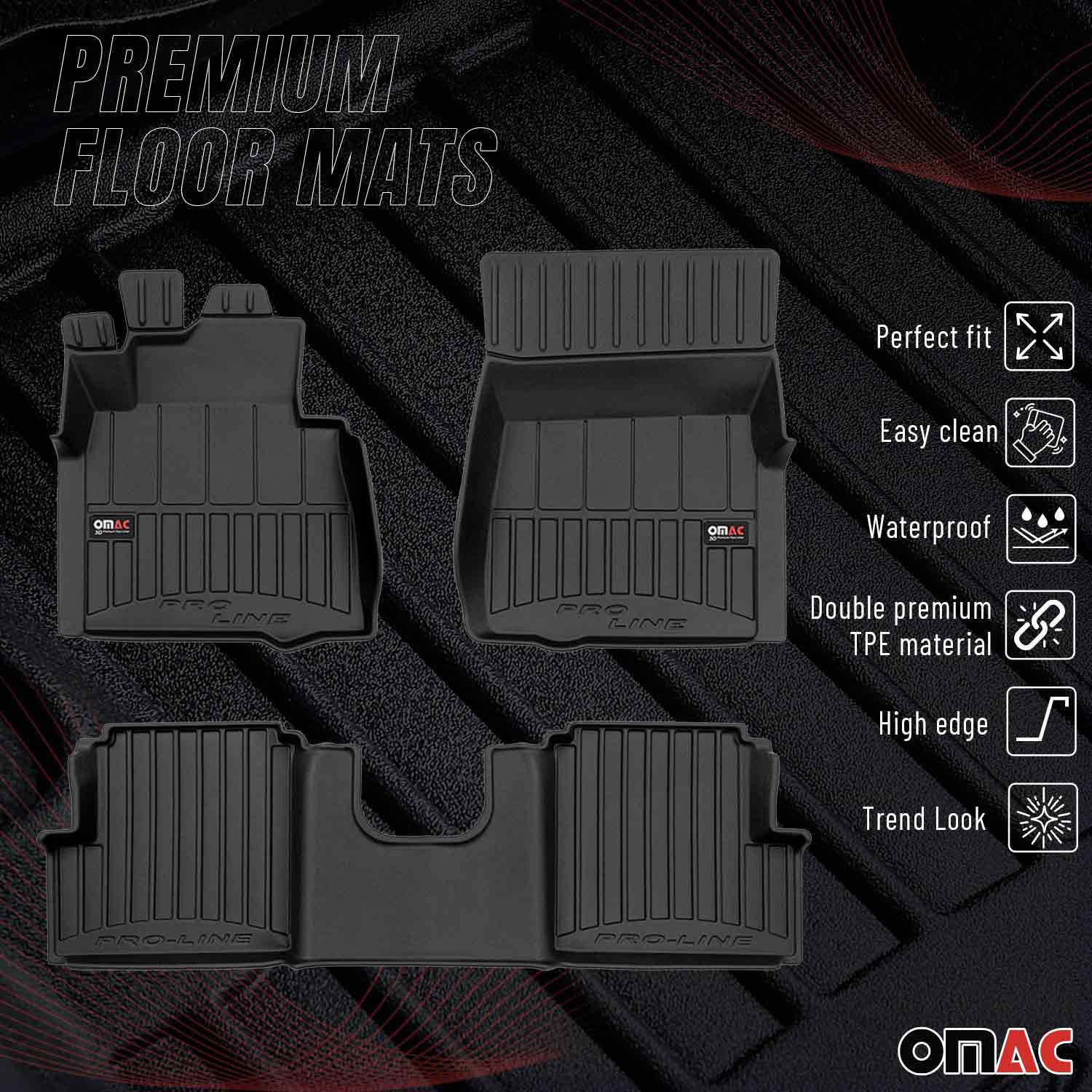 1999-2018 Mercedes G Class W463 Premium Floor Mats Liners Full Set All Weather Heavy Duty Black