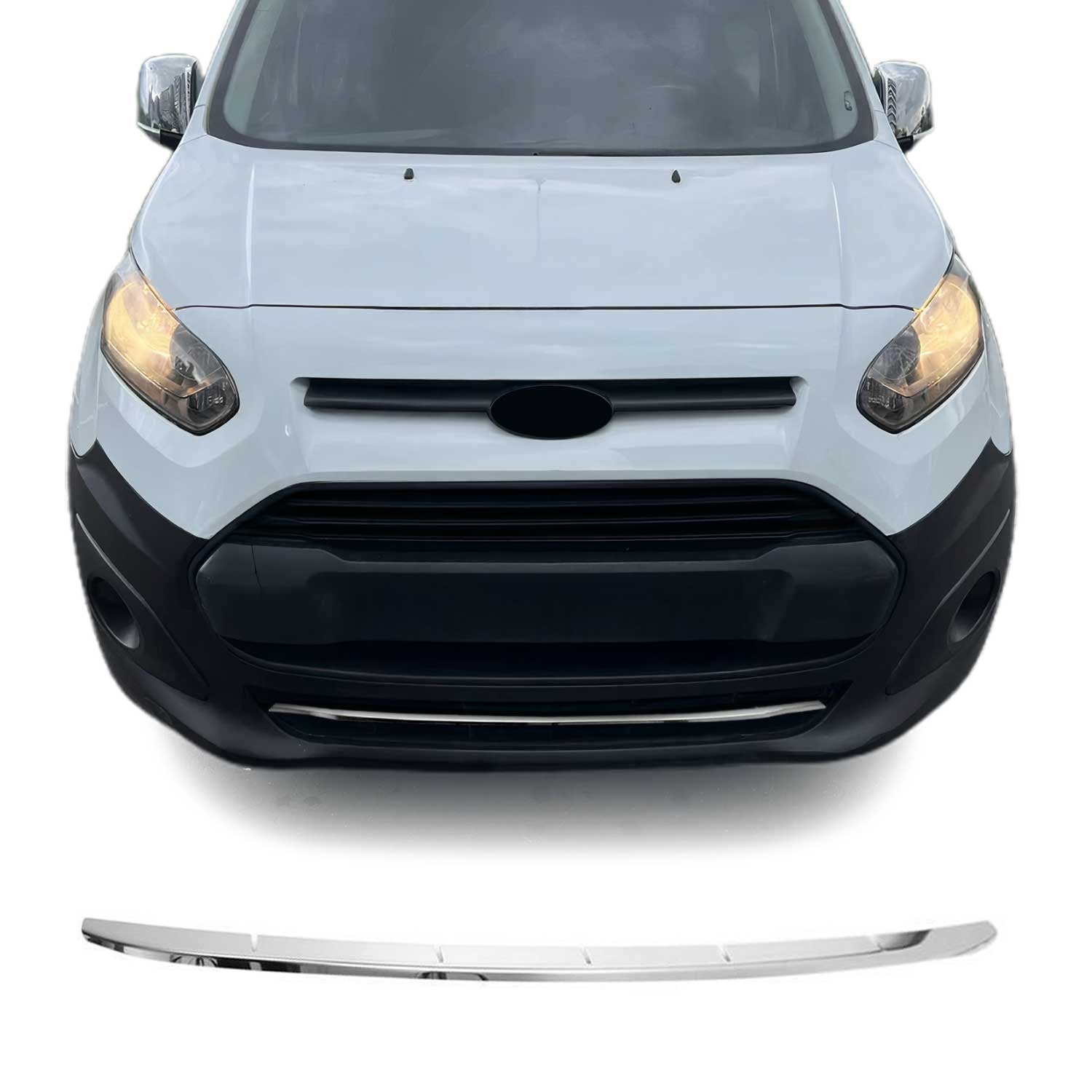 2014-2019 Ford Transit Connect Front Bumper Trim Molding Stainless Steel Silver 1 Pc