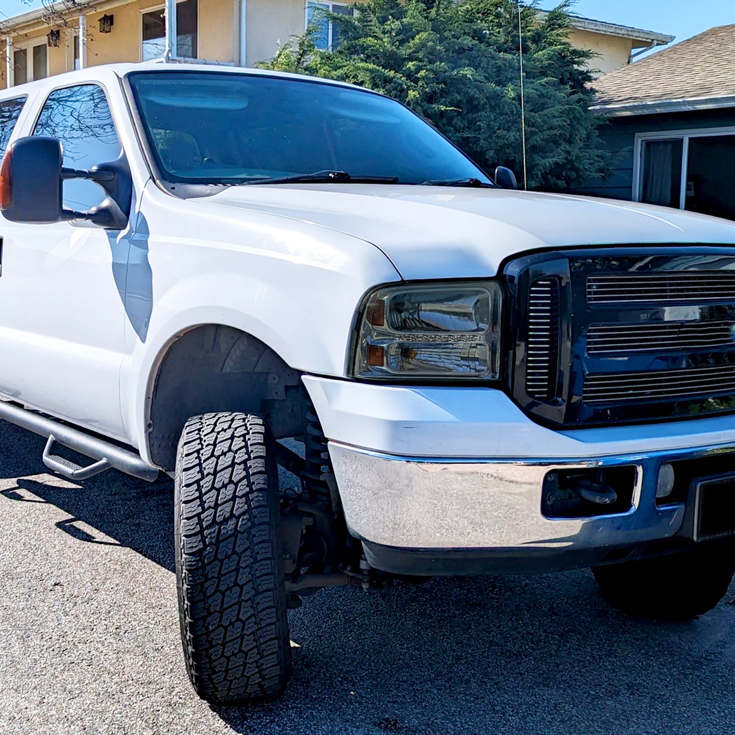 2005-2007 Ford F-250/350/450/550/Excursion Crystal Headlights LED Light Smoke