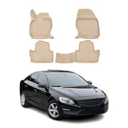 2015-2018 Volvo V60 Floor Mats Liners Full Set All Weather Beige