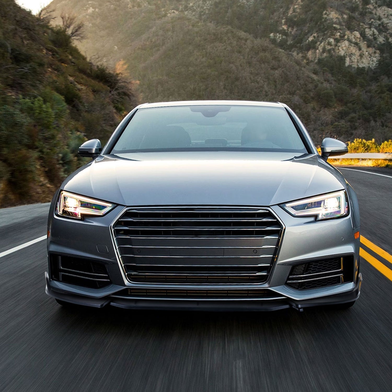 2017-2018 Audi A4/S4 Matte Black 3Pcs Front Bumper Lip Splitter Kit