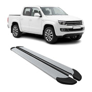 2010-2020 VW Amarok Running Boards Side Steps Silver