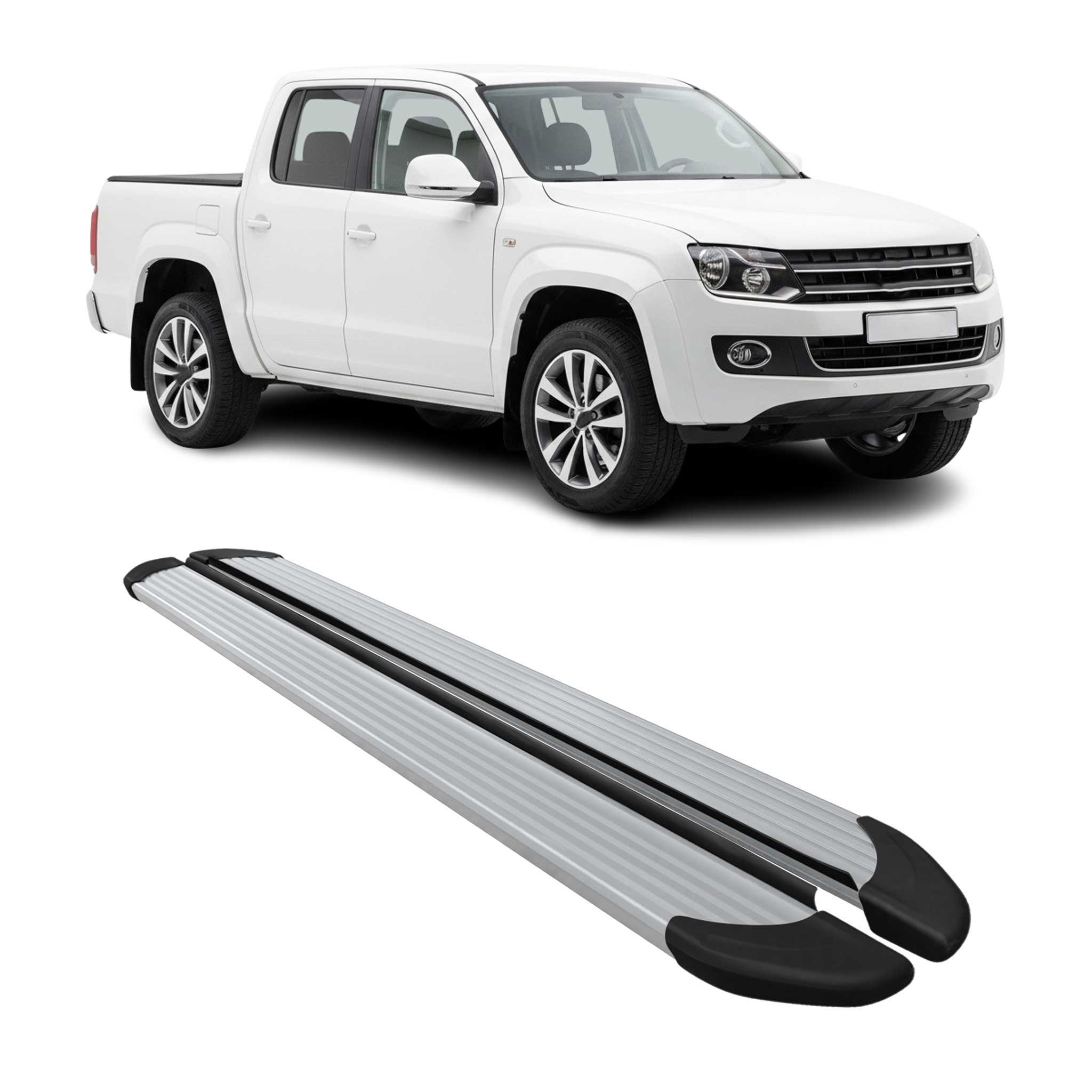 2010-2020 VW Amarok Running Boards Side Steps Silver