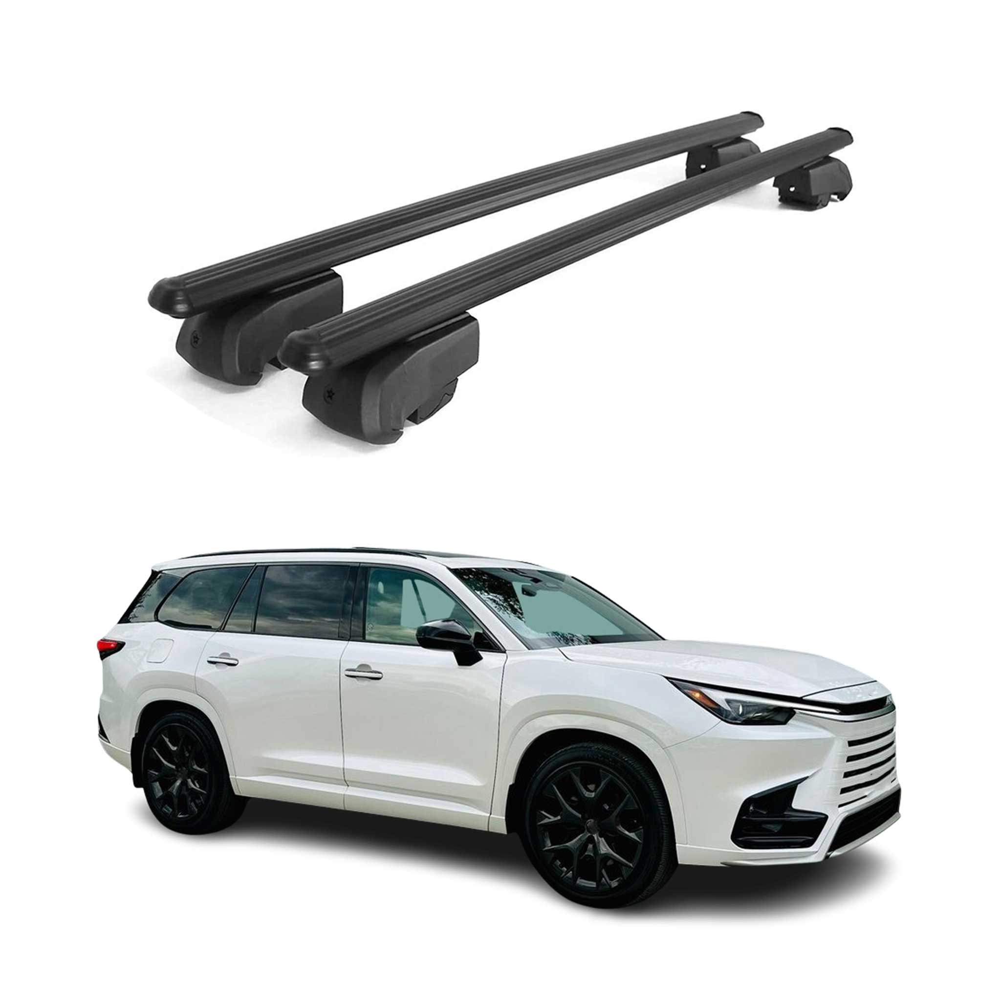 2024-2025 Lexus TX Roof Rack Cross Bars Luggage Carrier Alu Black 2x