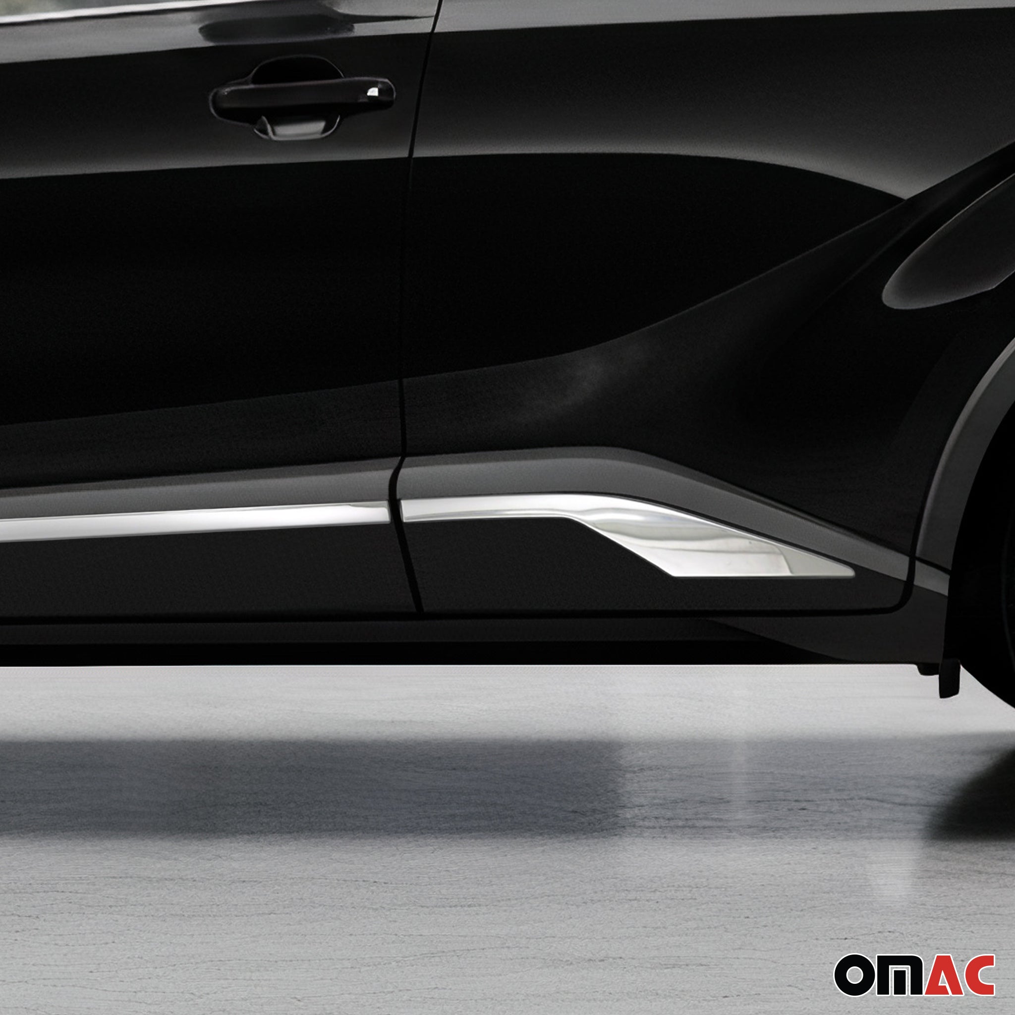 2018-2022 Toyota C-HR Side Door Molding Trim Skirt Garnish Stainless Steel Silver 4Pcs