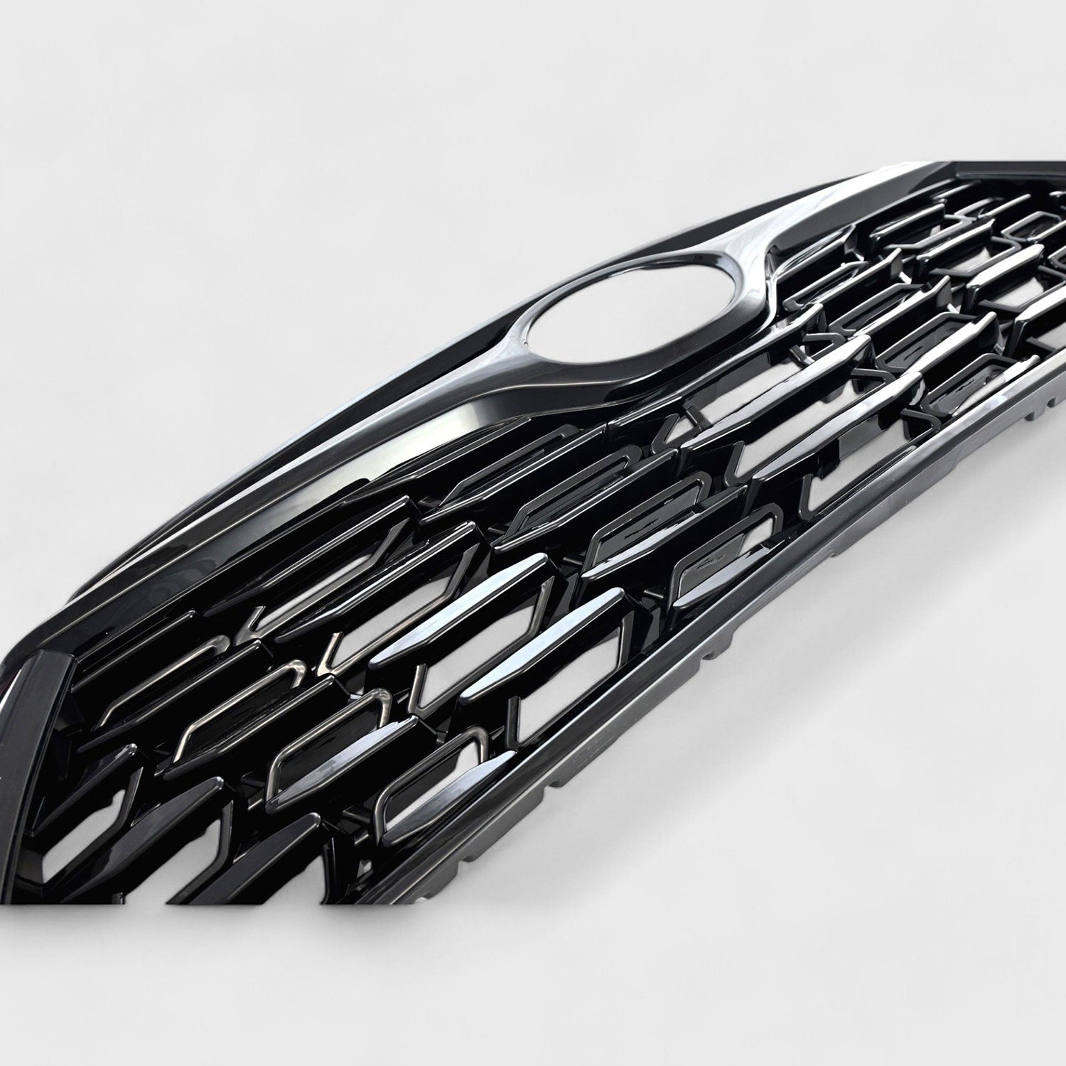 2020-2024 Toyota Highlander Grille Overlay Gloss Black 1Pcs ABS Plastic