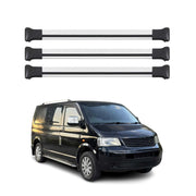 2010-2015 VW T5 Transporter Roof Rack Cross Bars 3Pcs Silver