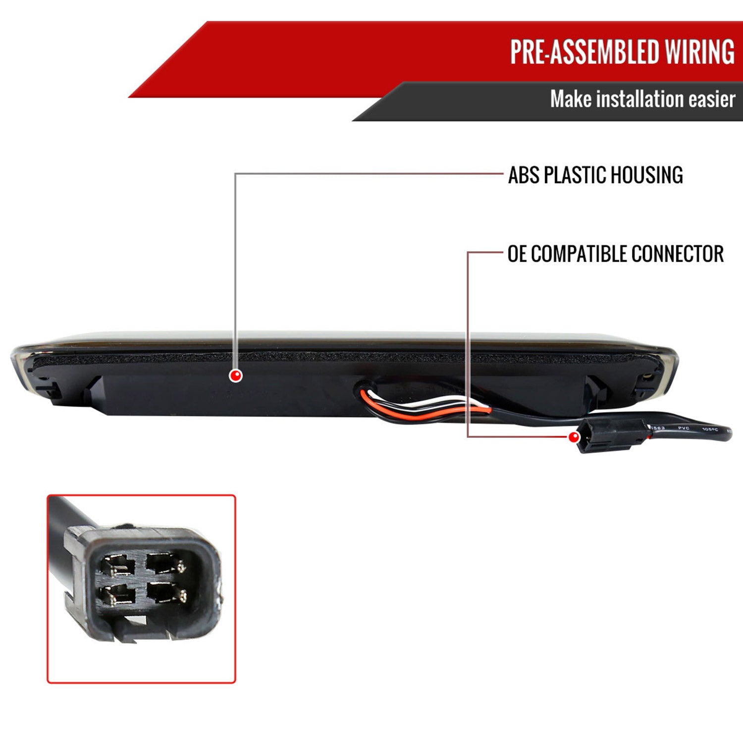 1999-2002 Chevy Silverado/1999-2006 GMC Sierra LED 3rd Brake Light - RS Chrome