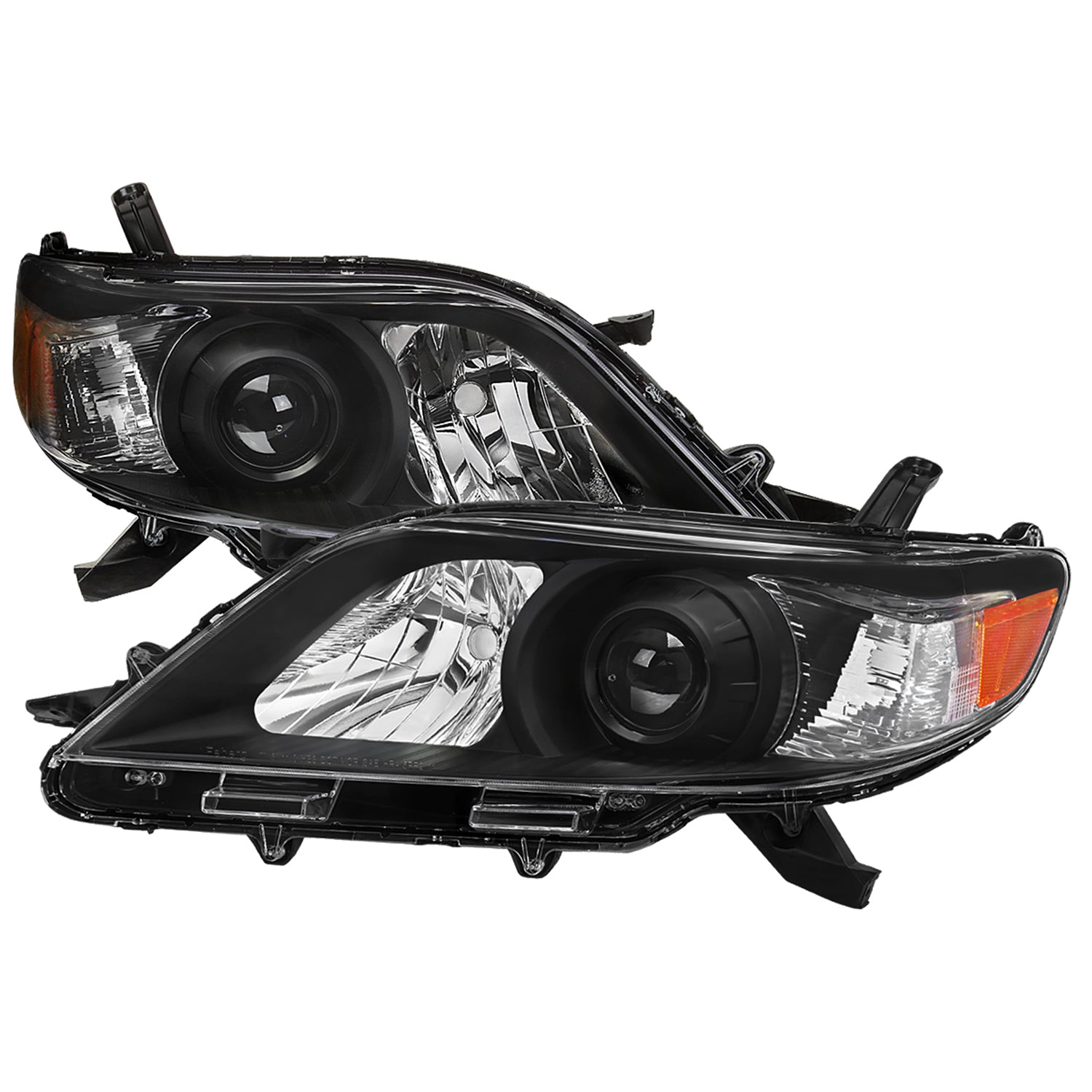 2011-2020 Toyota Sienna Projector Headlights Matte Black Housing/Clear Lens