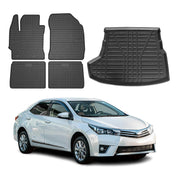 2014-2019 Toyota Corolla Floor Mats & Cargo Liner Full Set All Weather Black