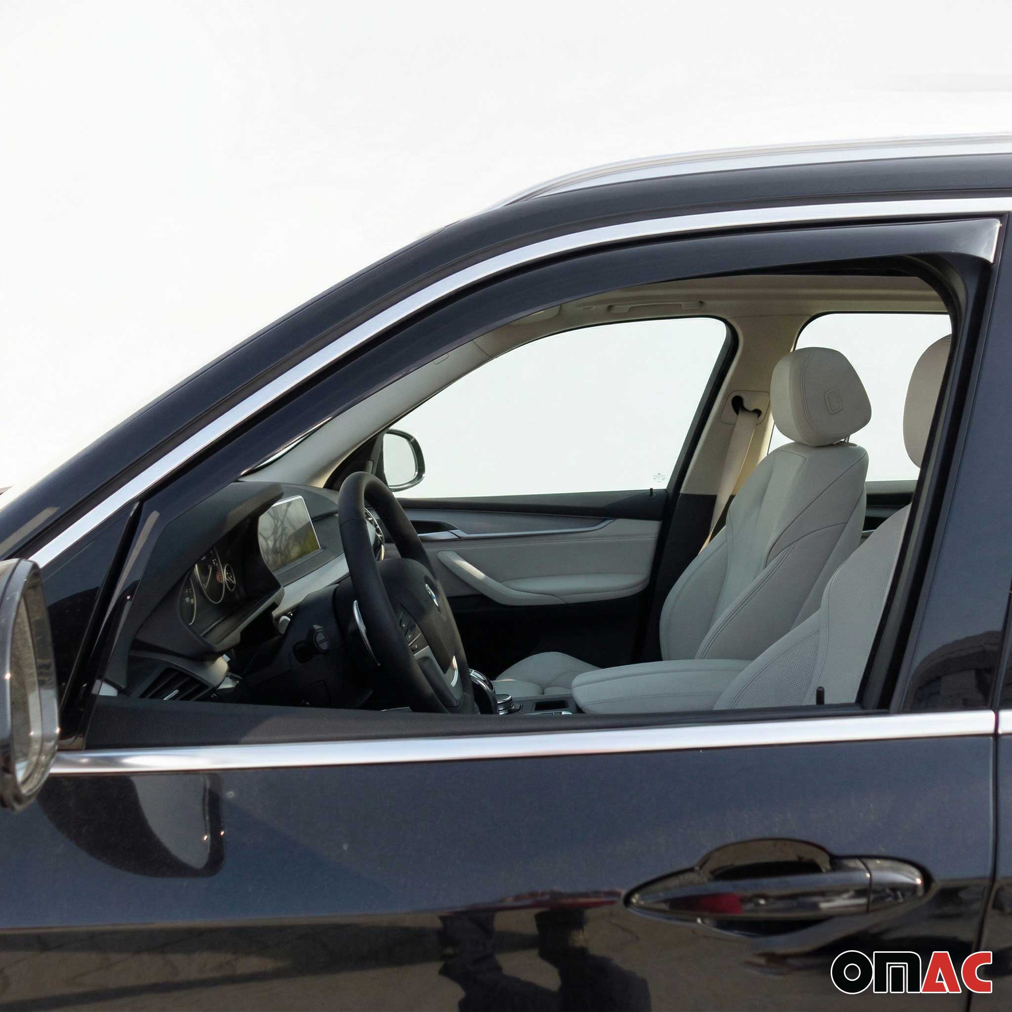 1997-2005 Mercedes M ML Class W163 Window Visor Vent Rain Deflector 2Pcs Smoke
