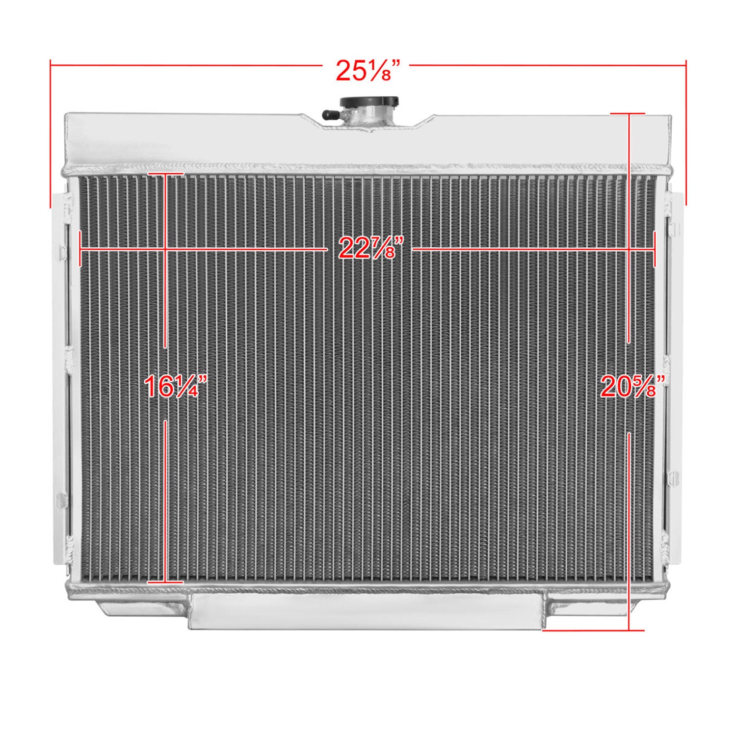 1967-1970 Ford Mustang/ Mercury Cougar 3Row Radiator Dual Shroud Fan
