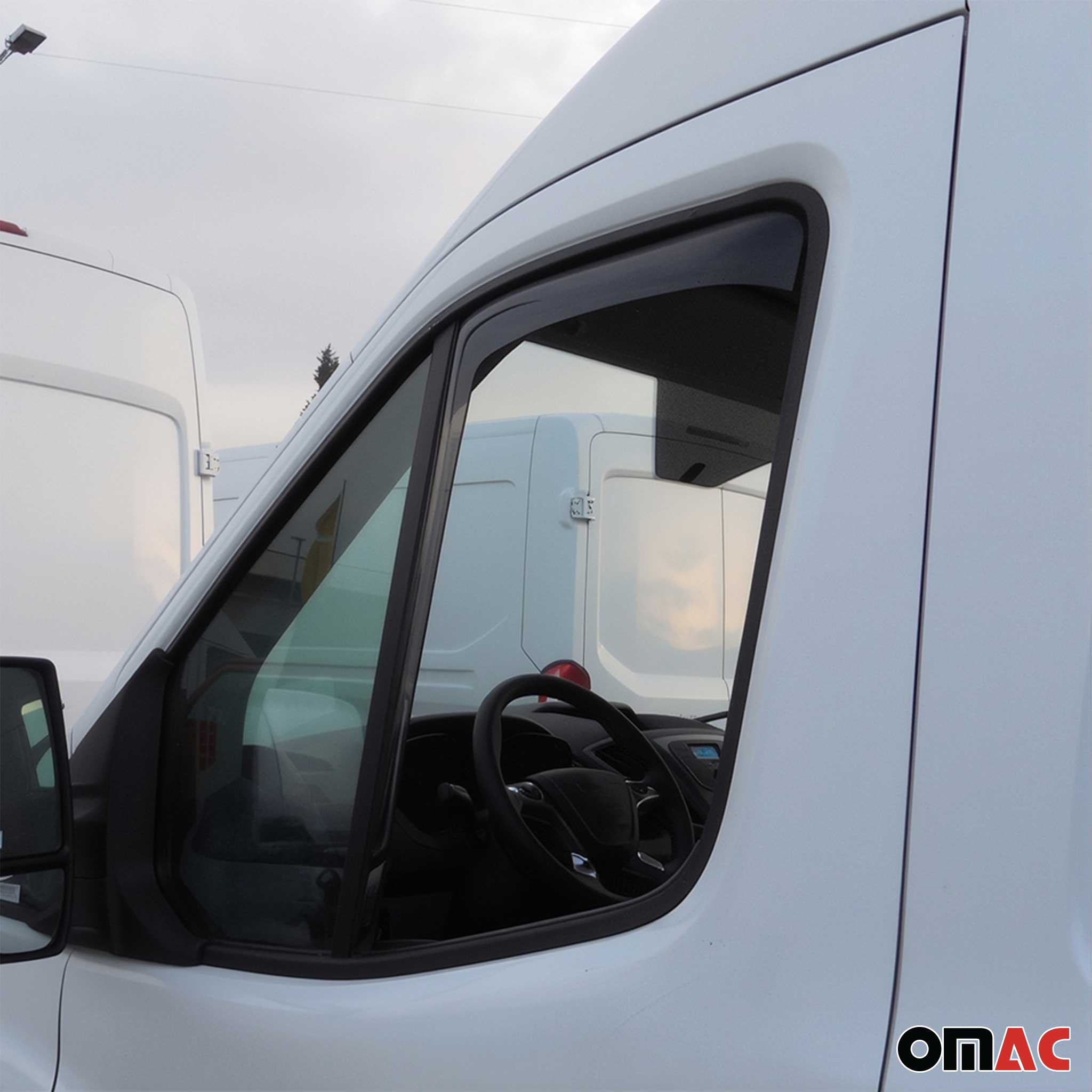 2015-2026 Ford Transit Window Visor Vent Rain Deflector 2Pcs Smoke