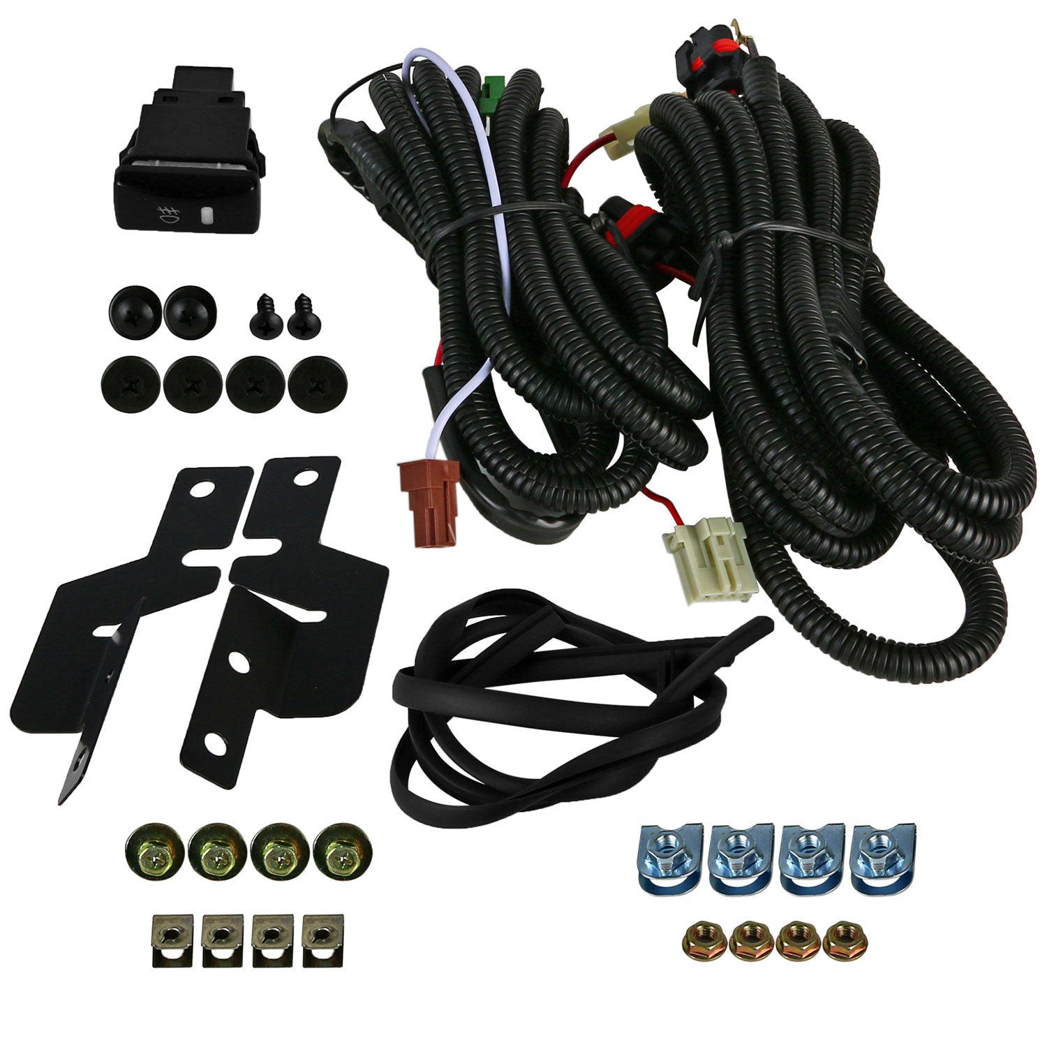 2002-2004 Honda CR-V 12V/51W 9006 Fog Lights Kit Switch &Wiring Harness Chrome