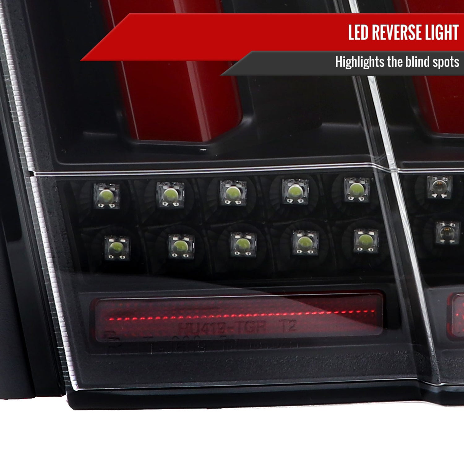 1999-2004 Ford Mustang Sequential LED Tail Lights Black Housing/Clear Lens