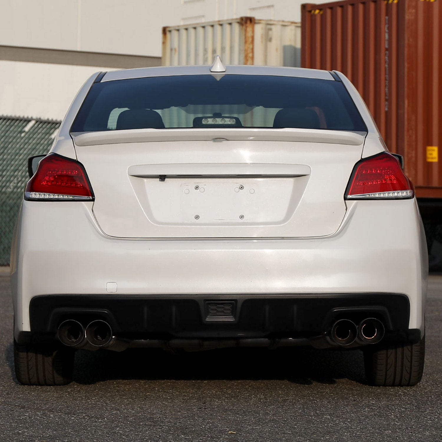 2015-2021 Subaru WRX Sequential White Bar LED Tail Lights Chrome/Red Lens