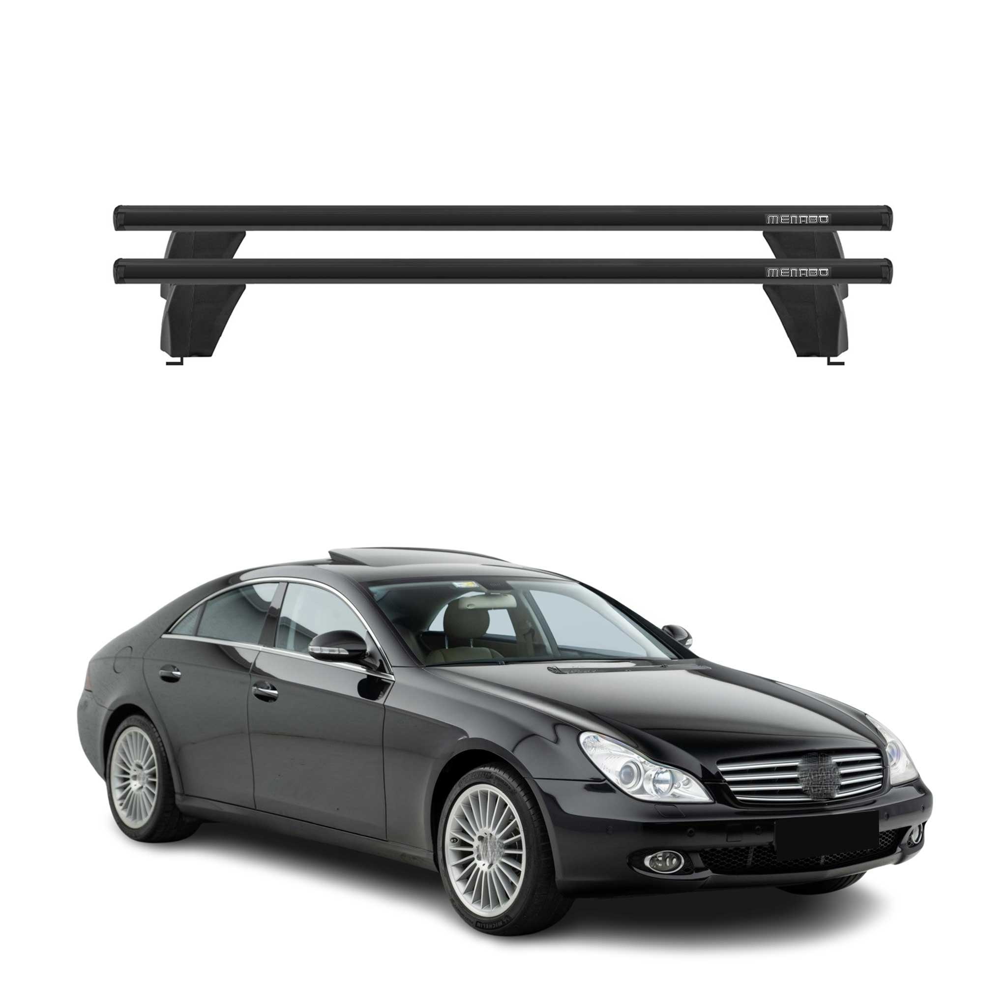 2008-2011 Mercedes CLS Class C219 Roof Rack Cross Bars Black