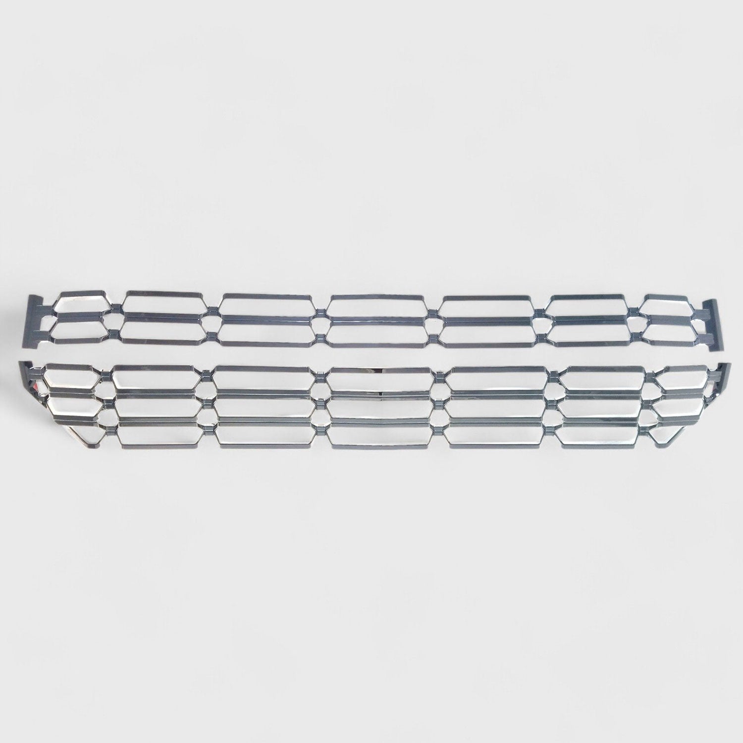 2016-2018 Chevrolet Silverado 1500 Grille Overlay Chrome 2Pcs ABS Plastic